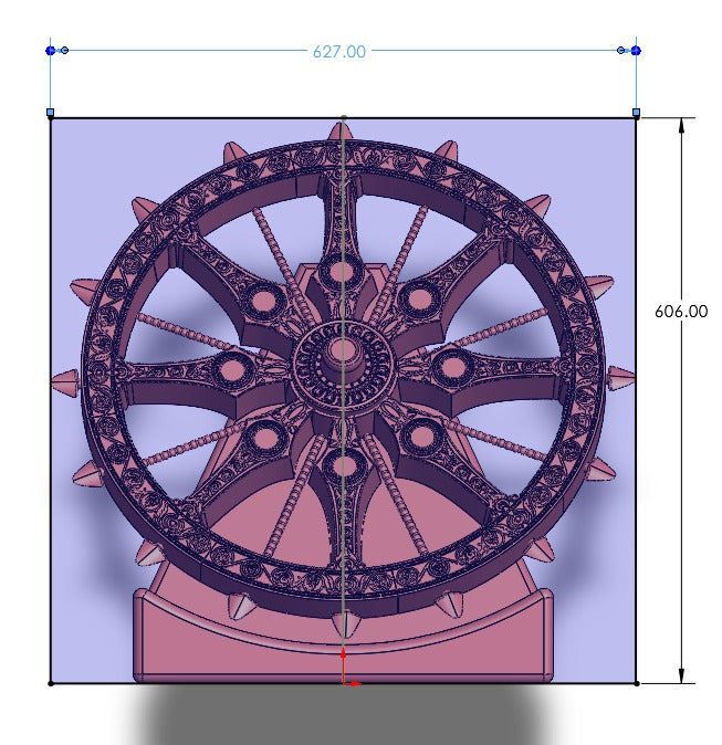 Dharma Wheel sculpture