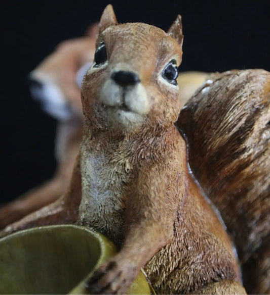 Double Squirrel Statue