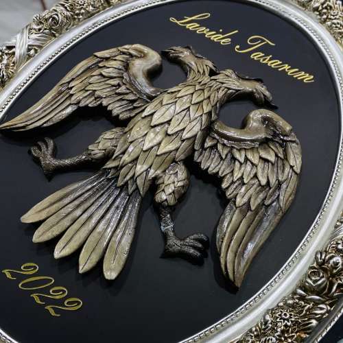 Double Headed Eagle Sculpture