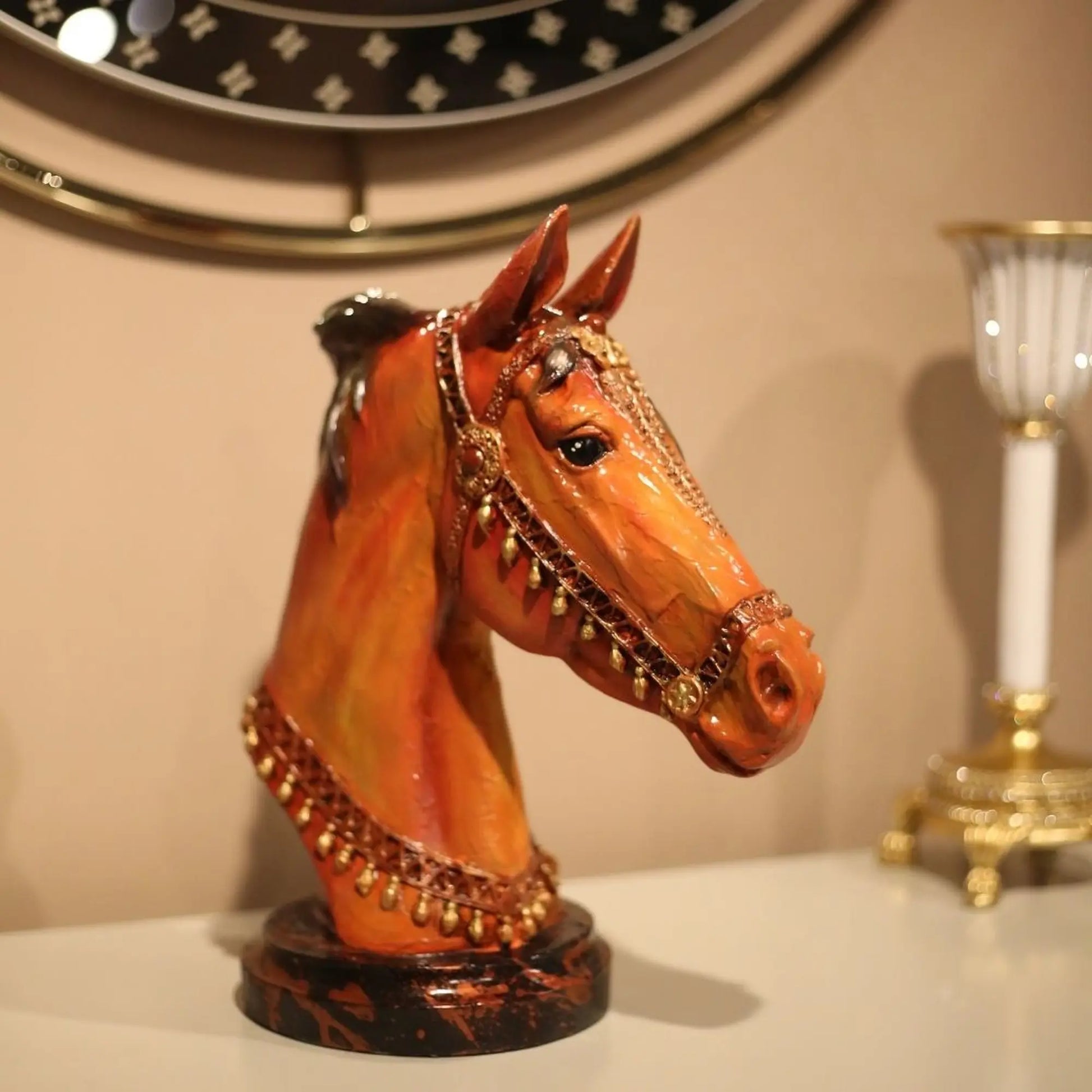 Arabian Horse Bust brown right front view