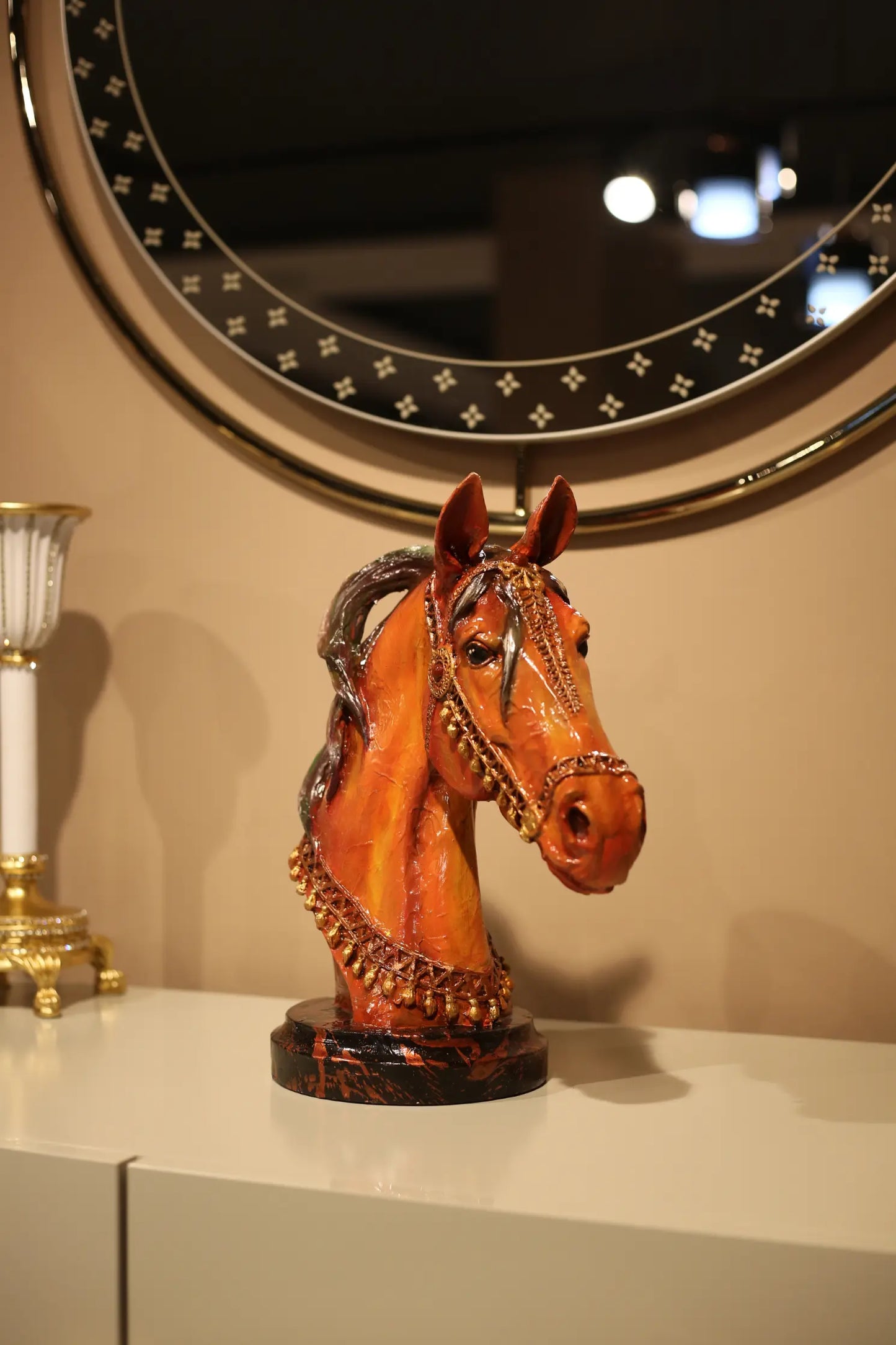 Arabian Horse Bust brown front