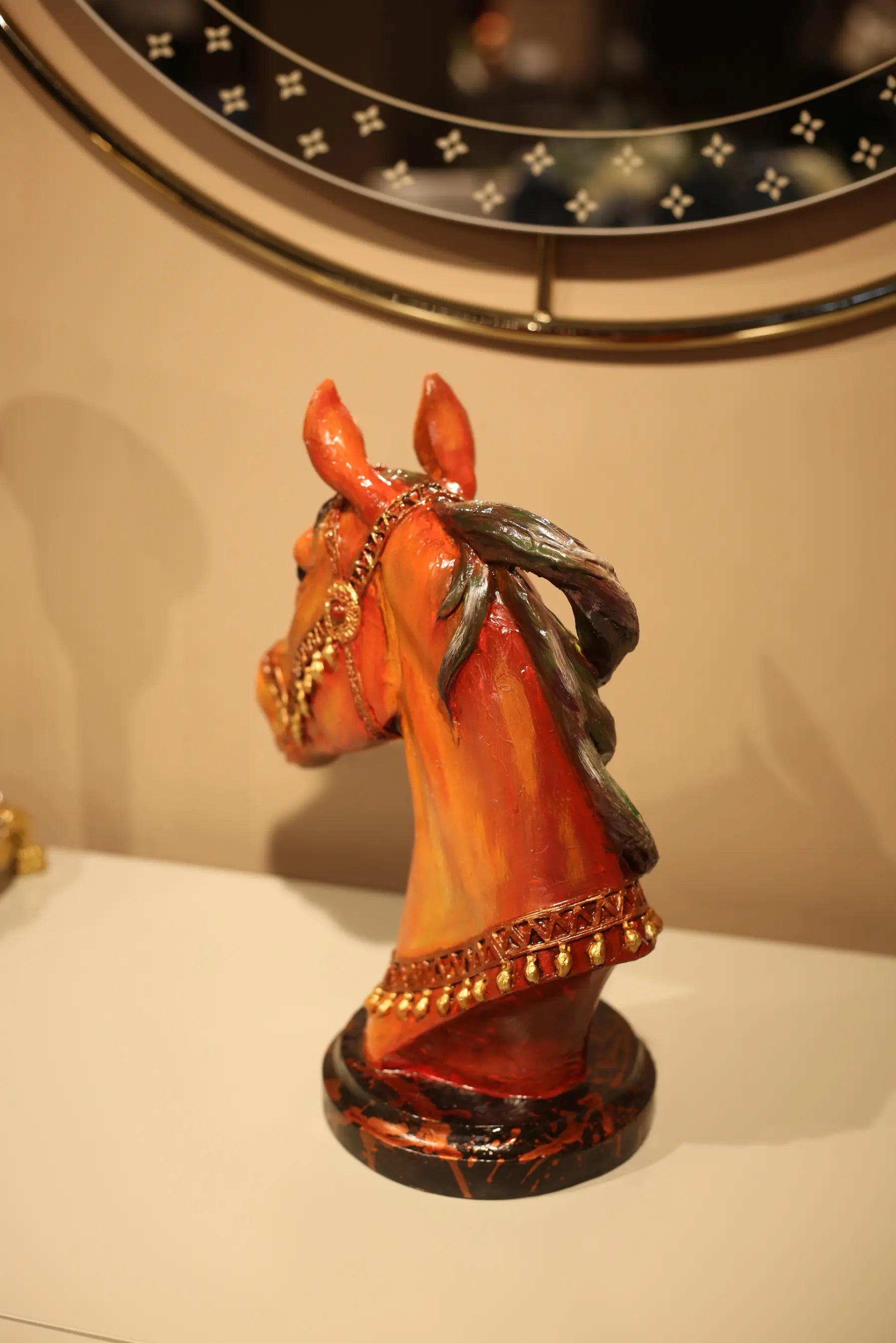 Arabian Horse Bust brown rear