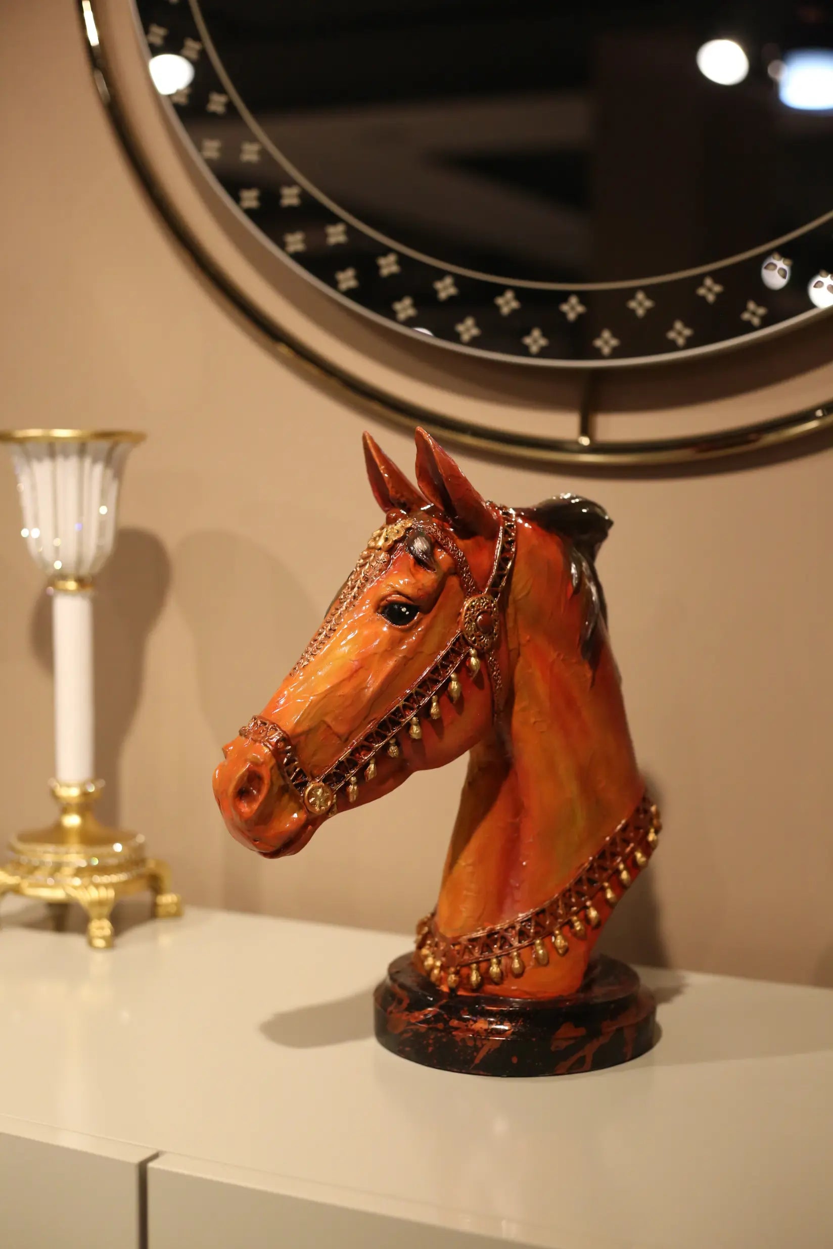 Arabian Horse Bust brown left view