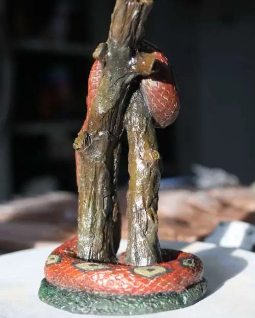 Red Snake Statue