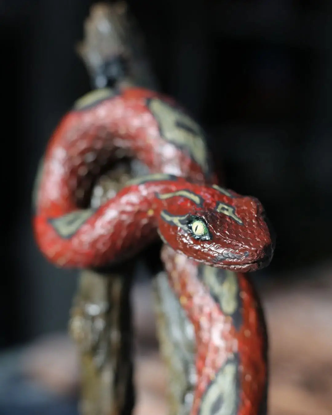 Red Snake Statue