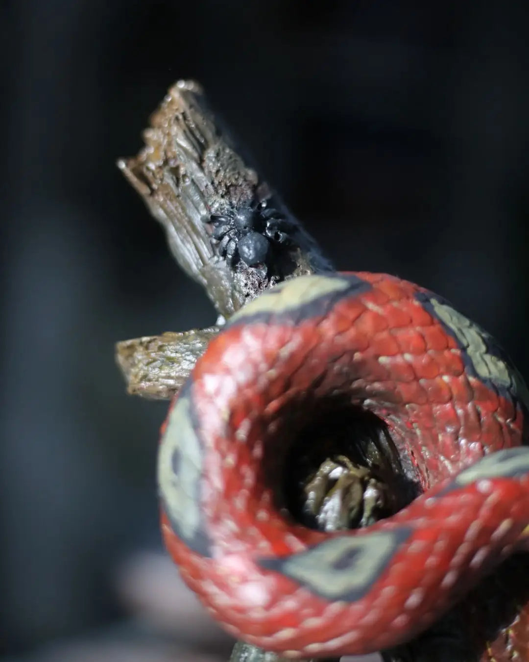 Red Snake Statue