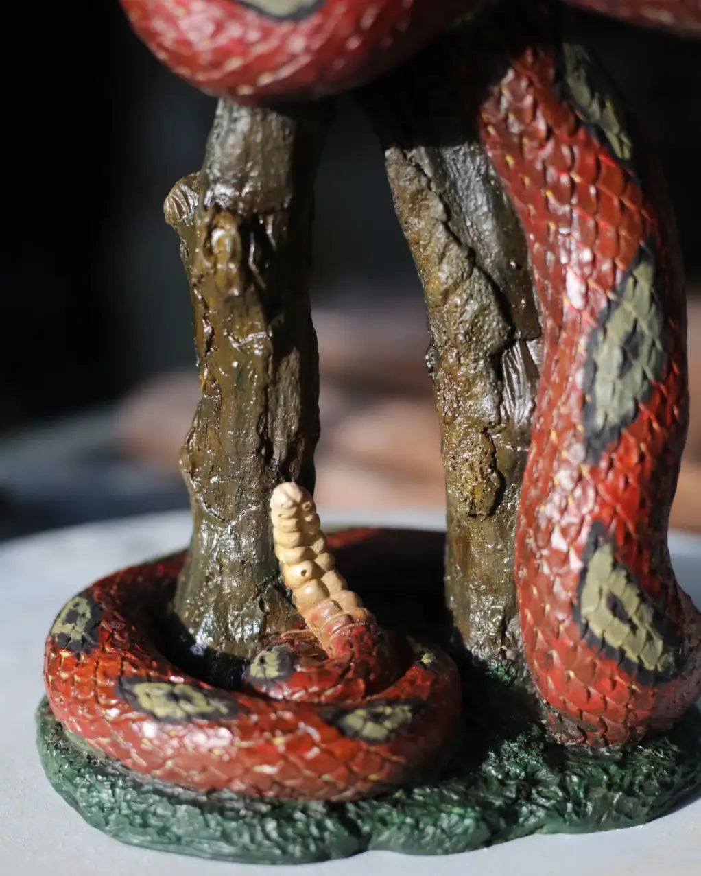 Red Snake Statue