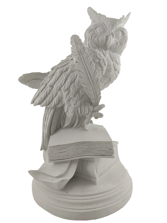 Owl Statue with Book